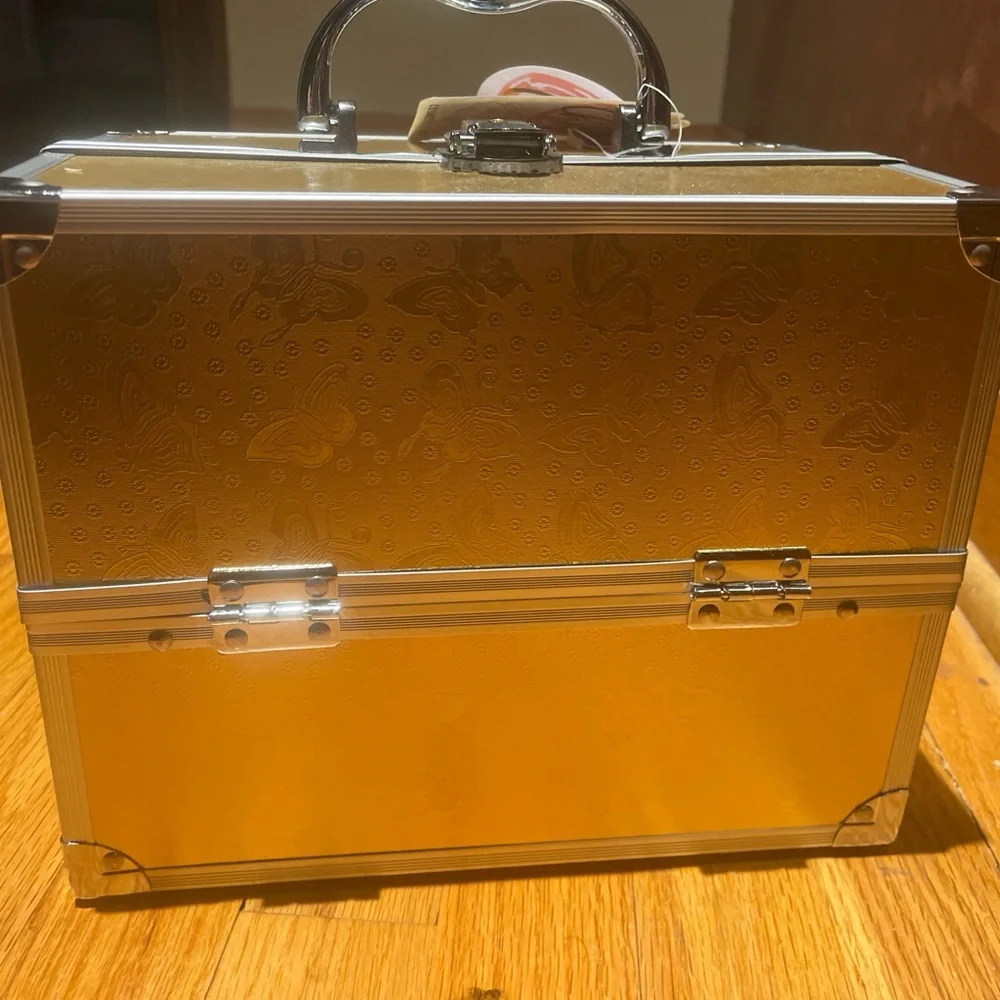 Gold Butterfly Pattern Storage Case